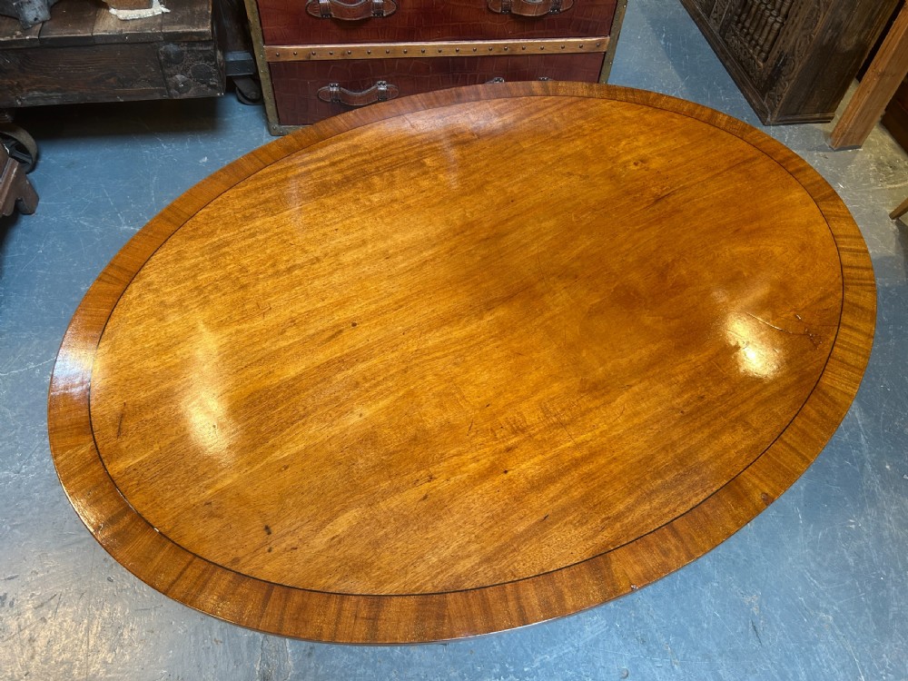 Antique Mahogany Oval Coffee Table View V