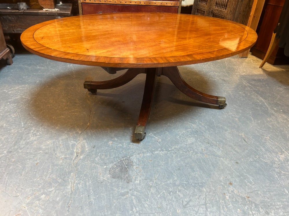 Antique Mahogany Oval Coffee Table View VI