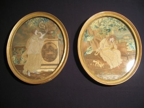 Pair of Silkwork Pictures