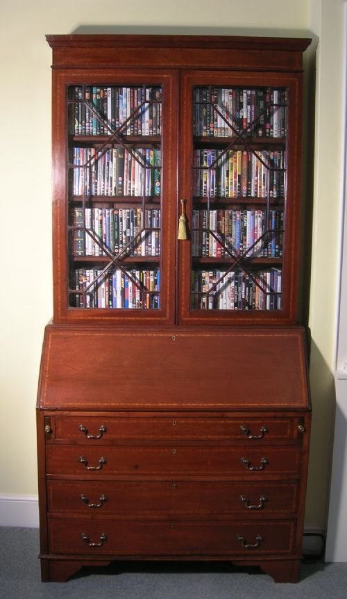 fig 1. Edwardian Mahogany Bureau Bookcase
