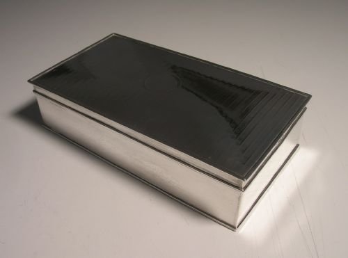 Large Silver Cigarette Box 1910