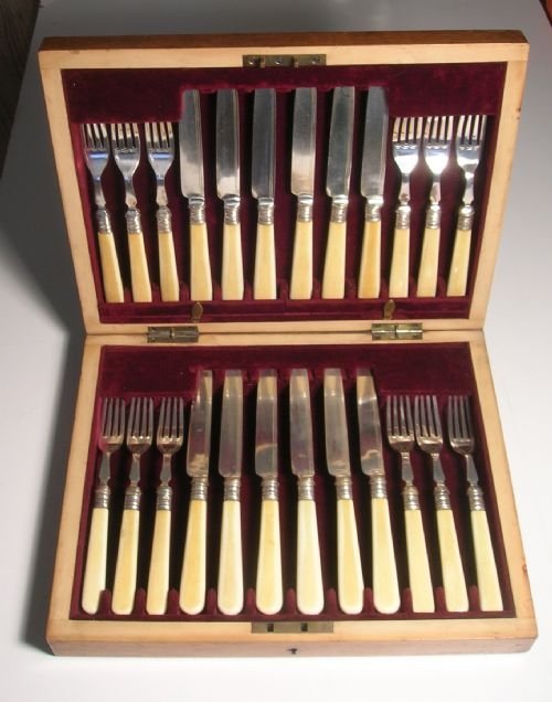 Canteen of Twelve Fruit Knives and Forks