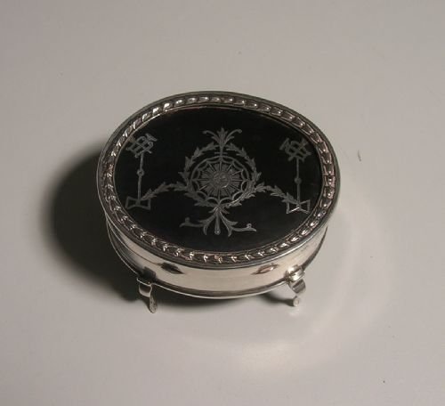 Silver Ring or Jewel Chest Withtortoiseshell Lid 1909