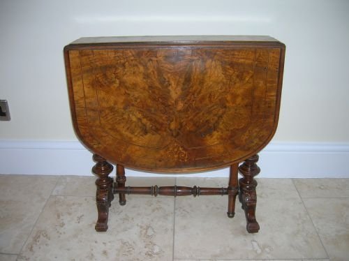 Victorian Burr Walnut Sutherland Table