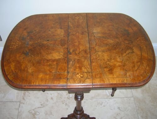 fig 1. Victorian Burr Walnut Sutherland Table