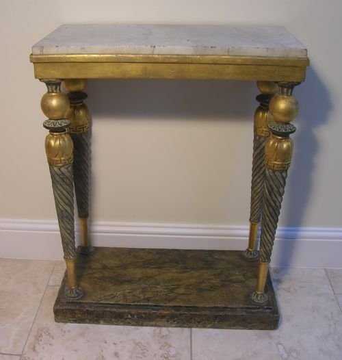 Regency Swedish Painted Marble Topped Side Table