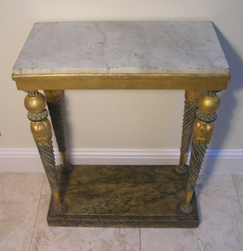 fig 1. Regency Swedish Painted Marble Topped Side Table