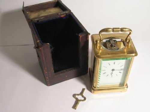 19th Century French Carriage Clock & Case
