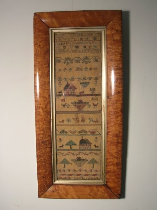 Early Georgian Sampler by "Elizabeth George"