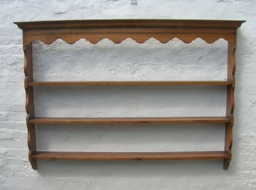 19th Century 3 Tier Elm Plate Rack