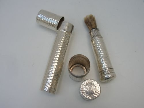 Gentlemans Travelling Silver Shaving Set
