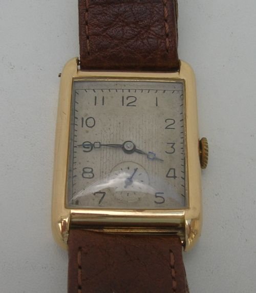 18ct Gold Cased Wristwatch Art Deco
