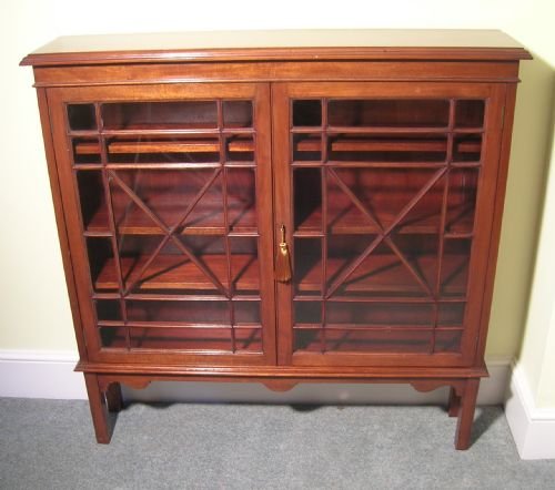Edwardian Mahogany Glazed Bookcase