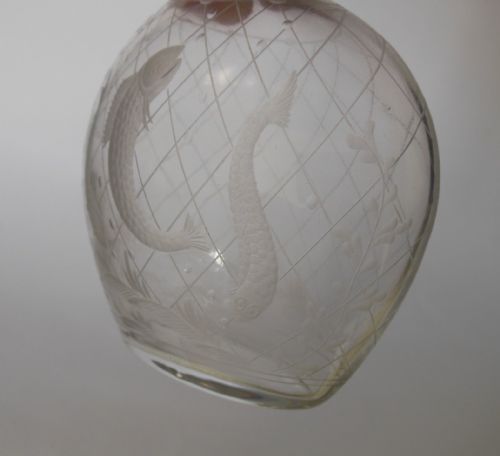 Etched Glass Perfume Bottle by Orrefors