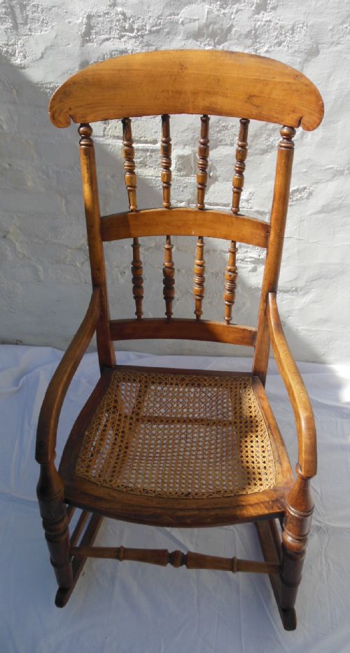 Victorian Fruitwood Rocking Chair