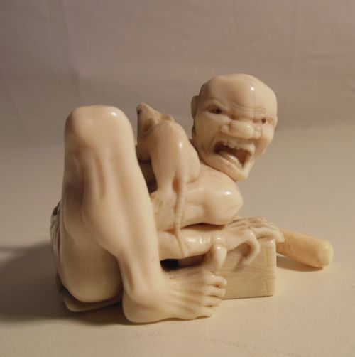Meiji Period Ivory Okimono by Koho