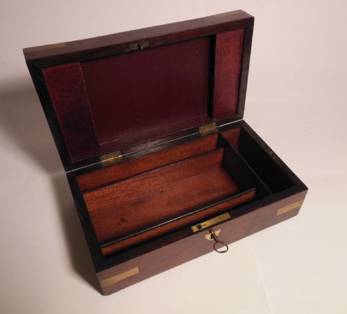 Mahogany Brass Bound Desk Box
