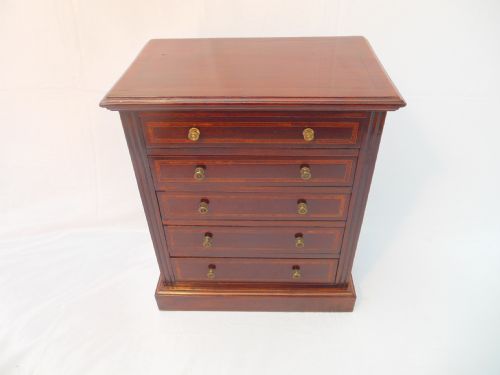Edwardian Miniature Desk Top Collectors Chest
