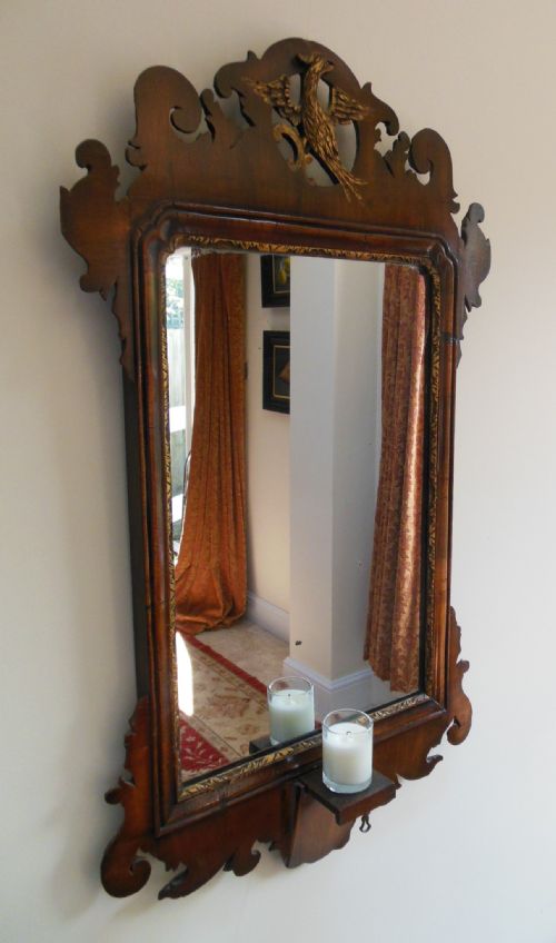Georgian Mahogany Fret Work Pier Mirror
