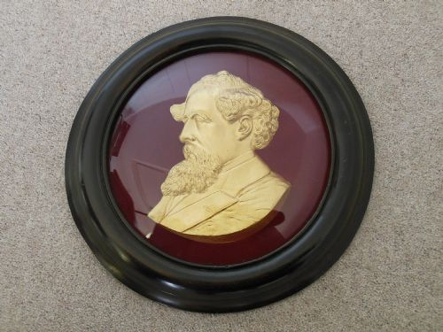 Gilt Relief Portrait - Charles Dickens