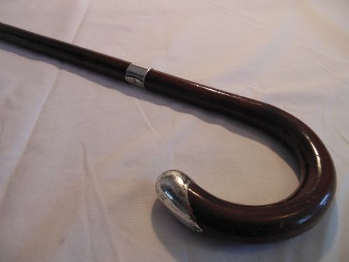 Gentleman's Walking Cane Silver Handle