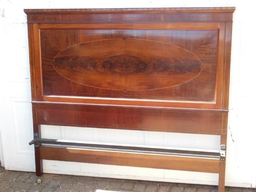 Edwardian Inlaid Mahogany Bed