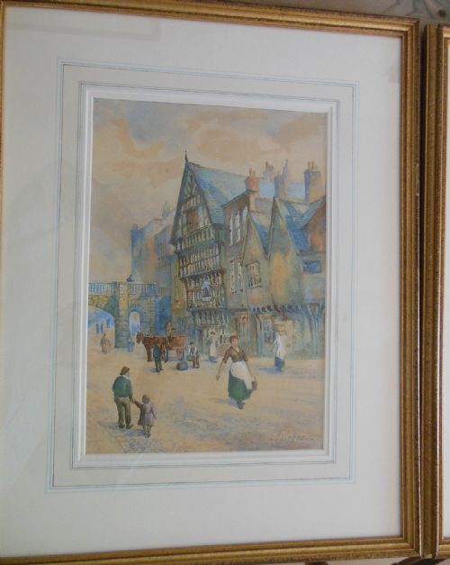 PAIR OF WATERCOLOURS OF CHESTER BY T FAIRFAX - ADDITIONAL PHOTO 2