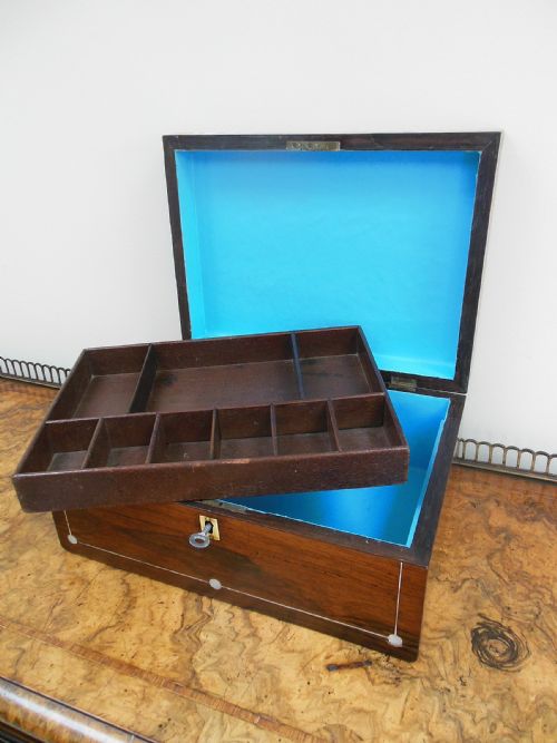 19th Century Rosewood Jewellery Box