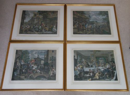 Four Hogarth Prints - "Election"