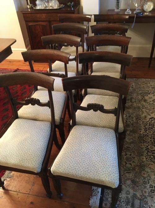 Mixed Set of 10 Rosewood Dining Chairs