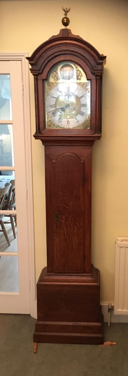 Oak Long Case Clock by Jonathan Baldwin of Feversham, Kent