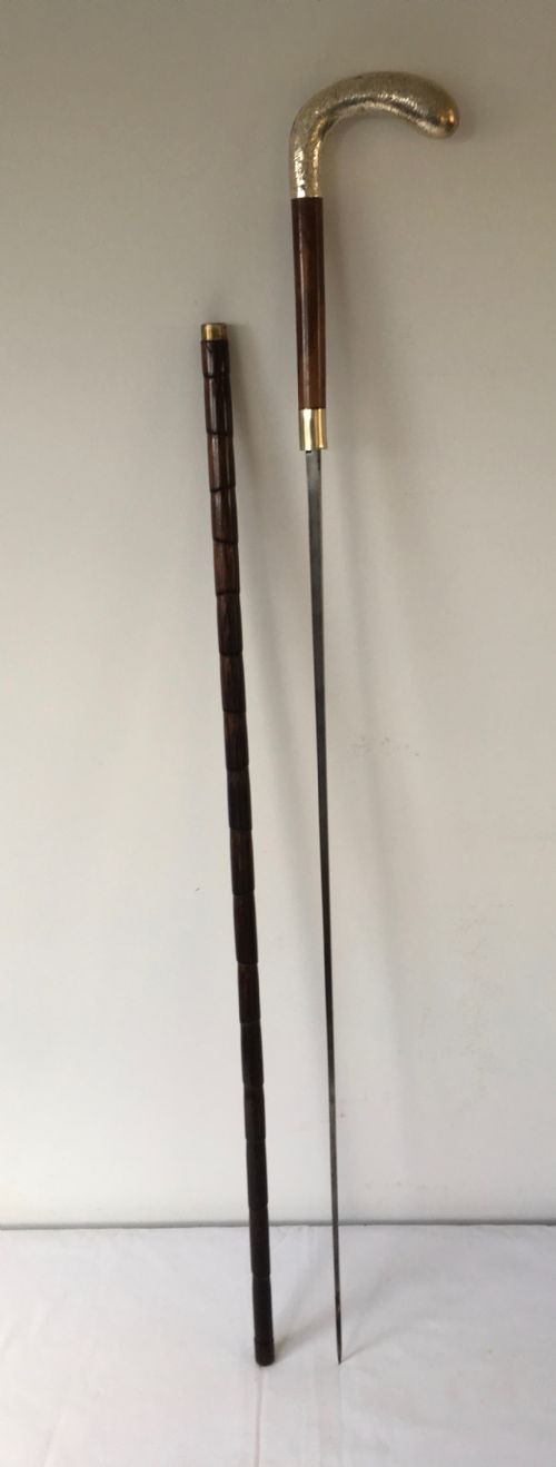 Edwardian Silver Handled Sword Stick