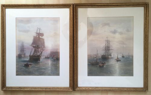 Pair of Marine Watercolours