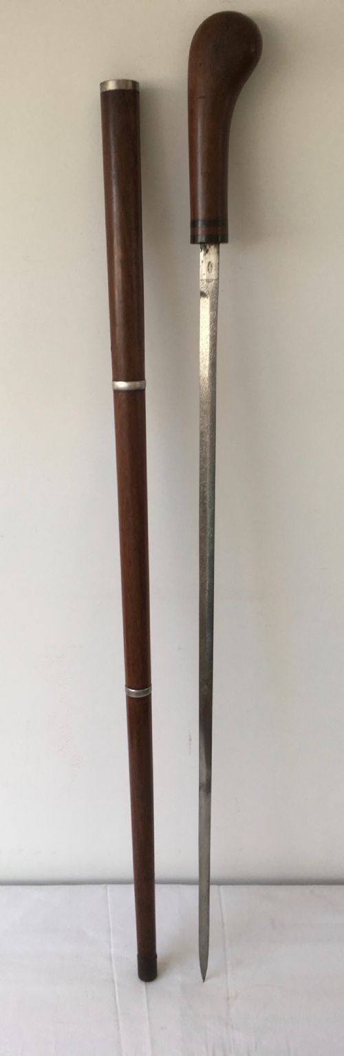 19th Century Mahogany Sword Stick