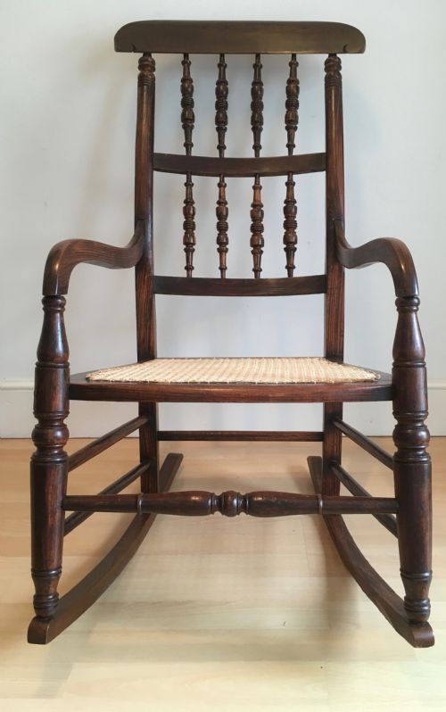 19TH CENTURY SPINDLE BACK ROCKING CHAIR - ADDITIONAL PHOTO 1