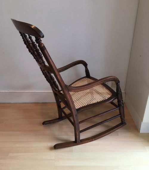 19TH CENTURY SPINDLE BACK ROCKING CHAIR - ADDITIONAL PHOTO 6