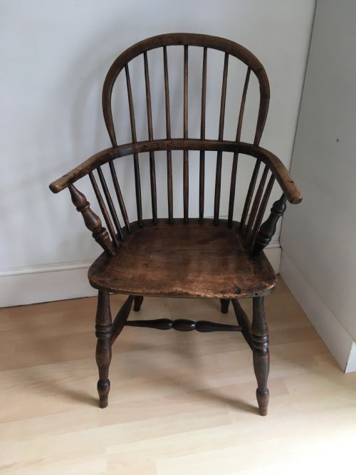 Elm Windsor Stick Back Armchair