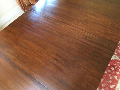 19TH CENTURY TWIN PILLAR MAHOGANY DINING TABLE - ADDITIONAL PHOTO 9