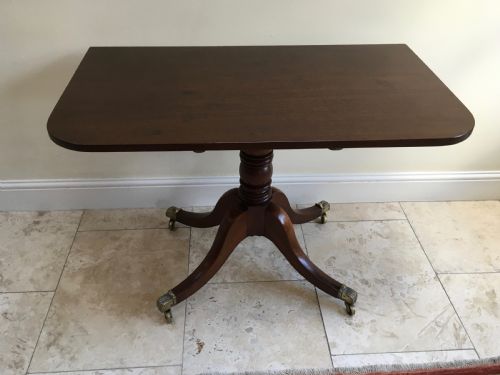 19TH CENTURY TWIN PILLAR MAHOGANY DINING TABLE - ADDITIONAL PHOTO 13