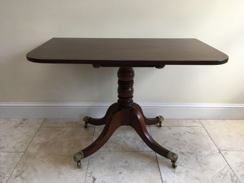 19TH CENTURY TWIN PILLAR MAHOGANY DINING TABLE - ADDITIONAL PHOTO 14
