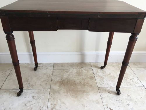 REGENCY MAHOGANY INLAID CARD TABLE - ADDITIONAL PHOTO 8