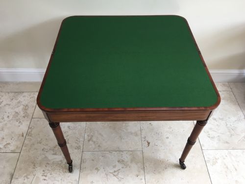 REGENCY MAHOGANY INLAID CARD TABLE - ADDITIONAL PHOTO 11