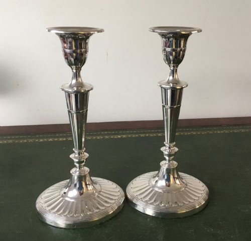 fig 1. Pair of Adam Style Silver Candlesticks -11.3
