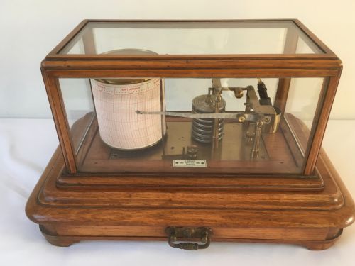 Late 19th Century Oak Barograph by James Hicks of London