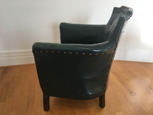 EDWARDIAN LEATHER LIBRARY CHAIR - ADDITIONAL PHOTO 12