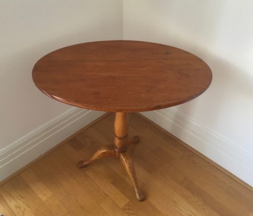 Victorian Pine Oval Tip Top Side Table