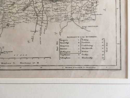 ANTIQUE MAP OF SURREY BY J DUNCAN 1833 - ADDITIONAL PHOTO 8