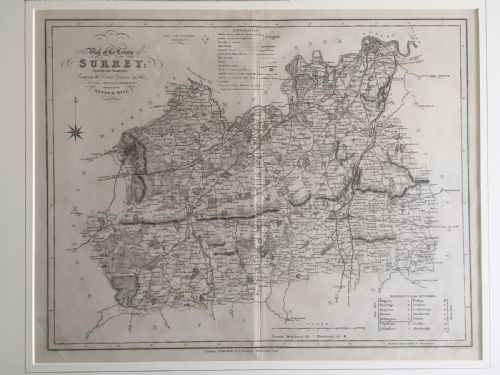 ANTIQUE MAP OF SURREY BY J DUNCAN 1833 - ADDITIONAL PHOTO 10