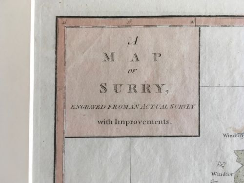 ANTIQUE MAP OF SURREY BY J HARRISON 1788 - ADDITIONAL PHOTO 1