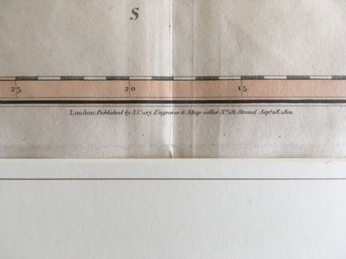 ANTIQUE MAP OF SURRY BY JOHN CARY 1801 - ADDITIONAL PHOTO 2